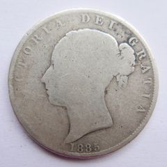 1885 Queen Victoria Silver Half Crown 13,5g