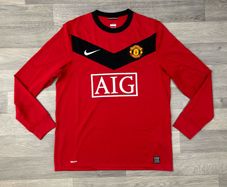 Genuine Vintage 2009 Nike Manchester United Owen Long Sleeve Home Jersey Shirt Mens Medium