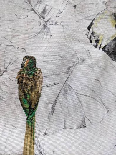 Brand New Fabric - Heavy Cotton - Jungle Drawing