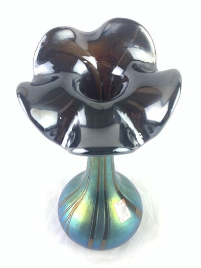 Rare Mid Century Joska Studio design glass vase
