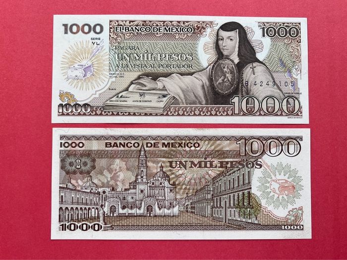 Mexico   1,000   Pesos 1985. Pick 85y   ( Uncirculated )