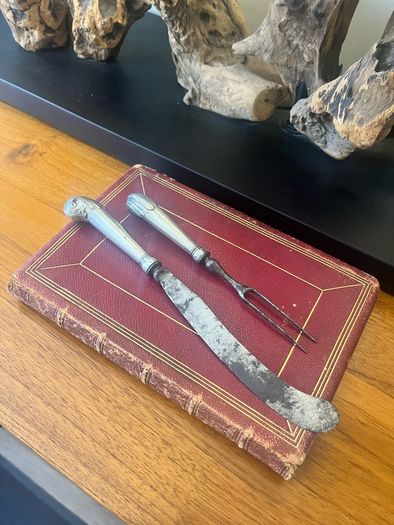 Georgian Irish Silver Handled Knife & Fork