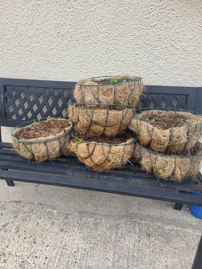 Hanging flower pots and seeding boxes