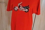 Your Sixth sense red sequin motorbike long t-shirt size UK14 EU42 Postage included