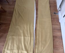 Helena Springfield Mustard Yellow Blackout Eyelet Curtains    90" x 90" Pair