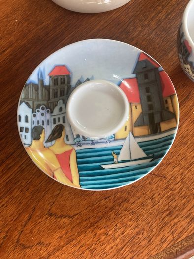 Magda Beneda Hand Painted Cup and Saucer