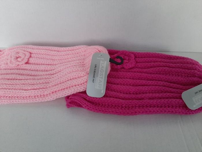 New girls hats tags attached and free coat