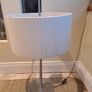 Large table Lamp chrome and linen Image 7