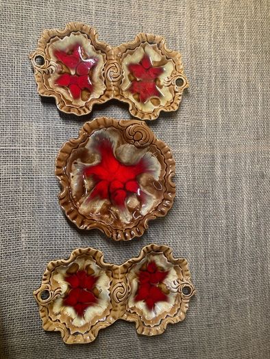 Trio of dishes mid century vibe.