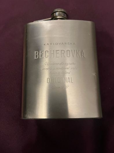 hip flask becherovka Stainless steel 7 oz