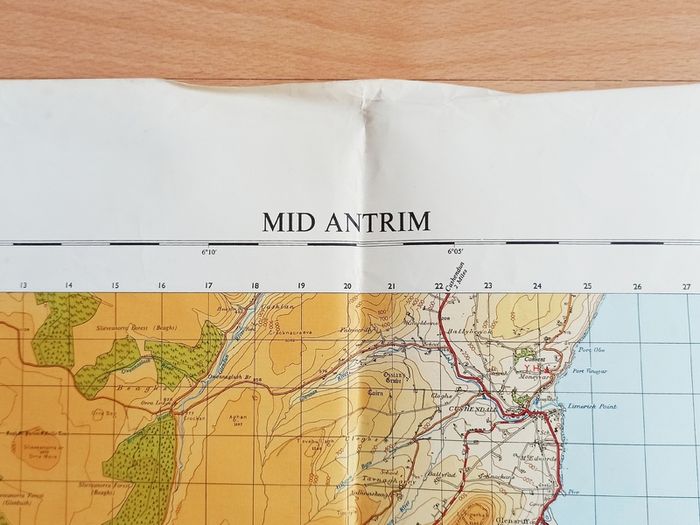 Vintage Ordnance Survey maps of Northern Ireland set of 9 maps