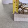 SET OF 2 Vintage Deer Ornament Cute Deer Figurines ON MARBLE PLINTE. Image 3