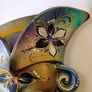 Vintage Venetian Hand Painted Wall Hanging Carnival Mask. Image 3