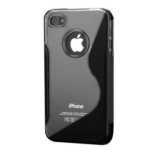 Protective Case S-Line Soft Gel Silicone Cover for iPhone 4 4S + Free Screen Protecor