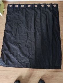 Black lined Curtains size 46" wide 55" height