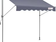main image for ad Manual Retractable Awning" Retractable Patio Awning Sun Shade, Adjustable Patio Door Window Awning with 3'3" Sun Visor Curtain for Backyard, Garden, Balcony