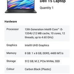 Dell 15 laptop brand new