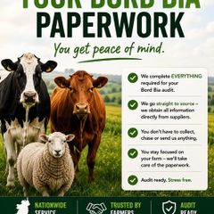 Bord Bia Audit Prep Service  Dairy, Beef & Sheep