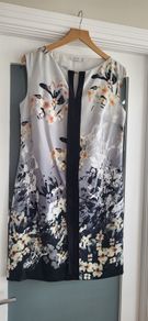 GALLERY grey mix tunic dress Sz 12UK (Fit 10-12UK)