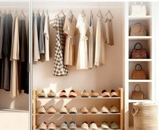 Shoe Rack Wooden, 3-Tier Oak Shoe Rack Expandable Stainless Steel Design, Ideal for Small Shoe Storage for Narrow Space, Suitable for Entrances, Garages