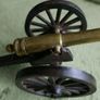 Vintage Brass and Cast Iron Cannons - Moving Wheels - Adjustable Mini Cannon - Set of 2 Image 9