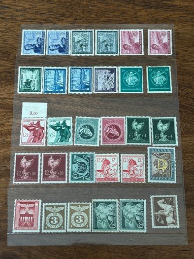 Germany 1872-1945 Reich Collection lot stock 1200+ stamps and 2 Mint sheets