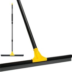 Floor Squeegee Outdoor Heavy Duty, 60cm Rubber Squeegee Broom with Long Handle 160cm for Cleaning Garage Courtyard Bathroom Shower Glass Window Tile Concrete Deck Marble Water