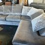 Silver crashed select corner sofa Image 4