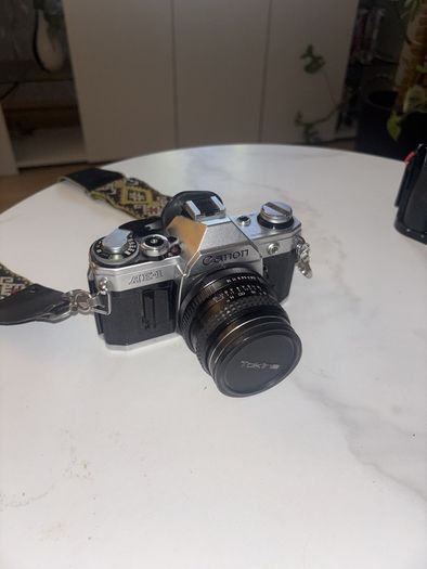 Canon AE-1 with 28mm lens