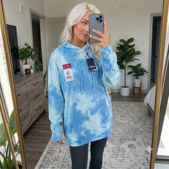 Tommy Jeans Blue Tie-Dye Hoodie Size-L Brand new with tags  Unisex