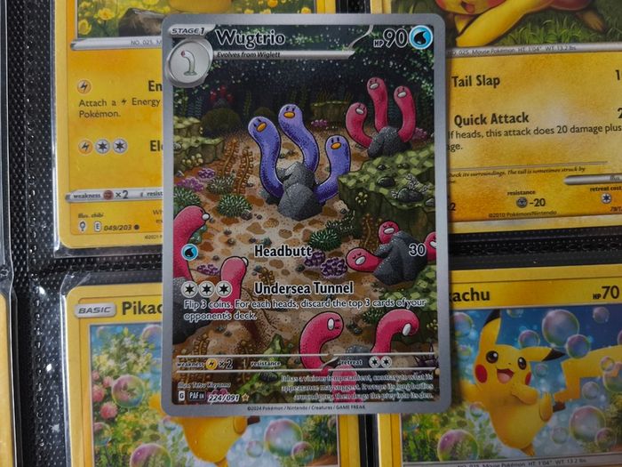 Wugtrio ! Illustration Rare ! from Paldean Fates Set ! 2024 ! Pokemon Card !