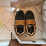 boys navy/tan suede shoes Image 7