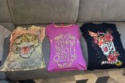 4 Sparkle Tee shirts size S-M