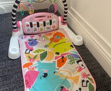 Fisher-Price Glow and Grow Kick & Play Piano Baby Gym Pink