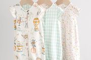 3 x Patented Rompers / Short Sleepsuits / Babygros (9-12 months)