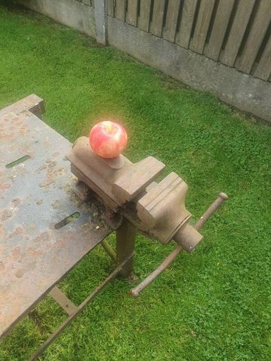 Old Vice (seized/not working) and small Welding Table (very heavy)