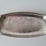 vintage cobalt blue glass plated metal cruet sugar creamer salt bowl tray Image 2