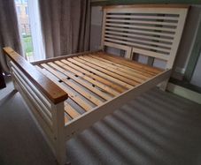 King size solid oak bedframe