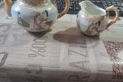 Beautiful Old Japanese Satsuma or Kutani Teapot and Jug, Price for the Two, Postage Available, no chips or cracks,