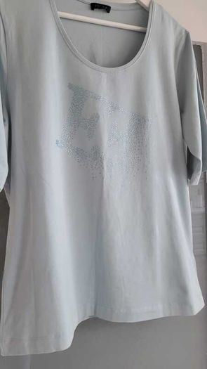 ESCADA diamante blue haze top Sz 16