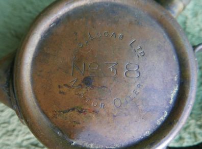 Rare Jos. Lucas Ltd. Banjo Motor Oiler No. 38, Heavy Brass, 1910-1920, Britain