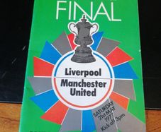 fa challenge cup final programme Liverpool v Man Utd.