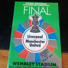 fa challenge cup final programme Liverpool v Man Utd.
