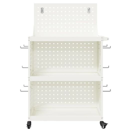 Tool Trolley White 65 x 35 x 111 cm Cold-rolled Steel