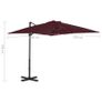 Cantilever Umbrella with Aluminium Pole Bordeaux Red 250x250 cm Image 2