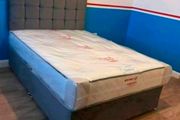 Grey double bed