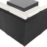 _Poly Rattan XL Lounge Set with Thick Cushions and Pillows Garden Lounge Garden Furniture Set, Black & Cream Image 3