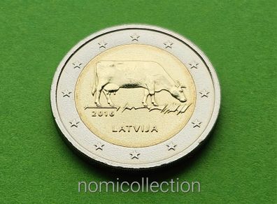 Latvia 2016 year Uncirculated 2 Euro coin.