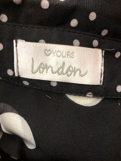 Yours black/white chiffon blouse (size 26-28)