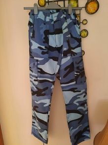 Blue Camouflage Cargo Trousers /New